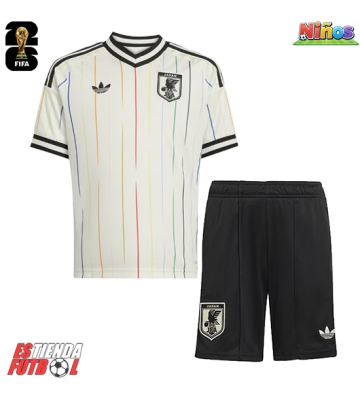 Japón Segunda Equipación Niños Mundial 2026 Manga Corta (+ Pantalones cortos)